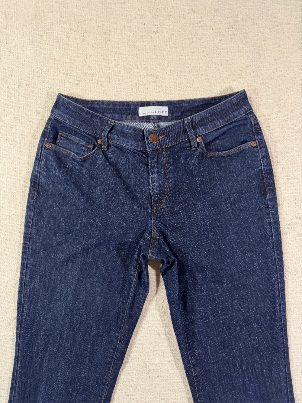 LOFT Women’s Size 27/4 Slim Straight Jeans Dark Wash Low Rise